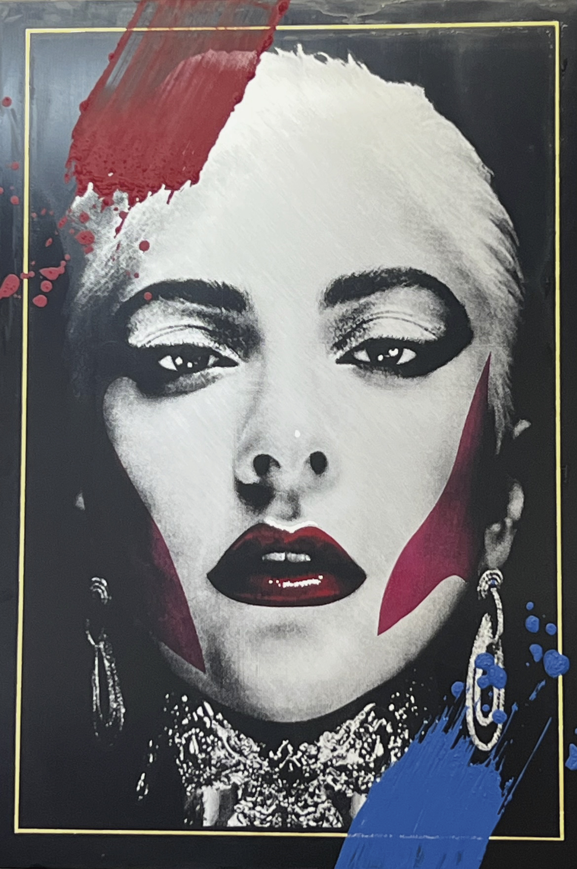 《レディガガ1》アルミ板にシルクスクリーン　2022　縦88cm×横61cm　非売品 / "Lady Gaga 1" Silkscreen on alm 2022 H=35inXW=24in Not for sale