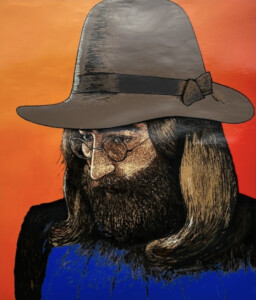 《ジョンレノン》紙にシルクスクリーン 2002 縦82cm×横72cm 非売品 / "John Lennon" Silkscreen on Paper 2002 H=32inXW=28in Not for sale