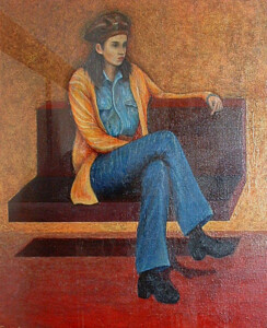 座る女 タイトル『座る女』1997年製作 油彩