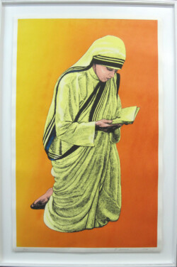 黙想のマリア 作品名:黙想のマリア/価格応談/品番 S-5:シルクスクリーン・紙/25部限定作品/1994年制作/サイズ:本体66x107cm、額寸-x-x-cm/状態良好/お届けまで約2~3週間