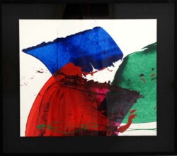 春風 作品名:春風/非売品/品番 S-8:紙・ドローイング/2011年制作/サインなし/サイズ:本体47x54cm、額寸67x69x4cm(アクリルカバー付き)/状態良好